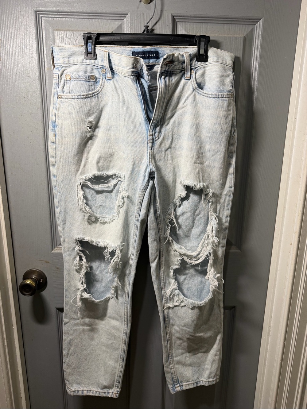 Aeropostale Light Blue Distressed Boyfriend Jeans